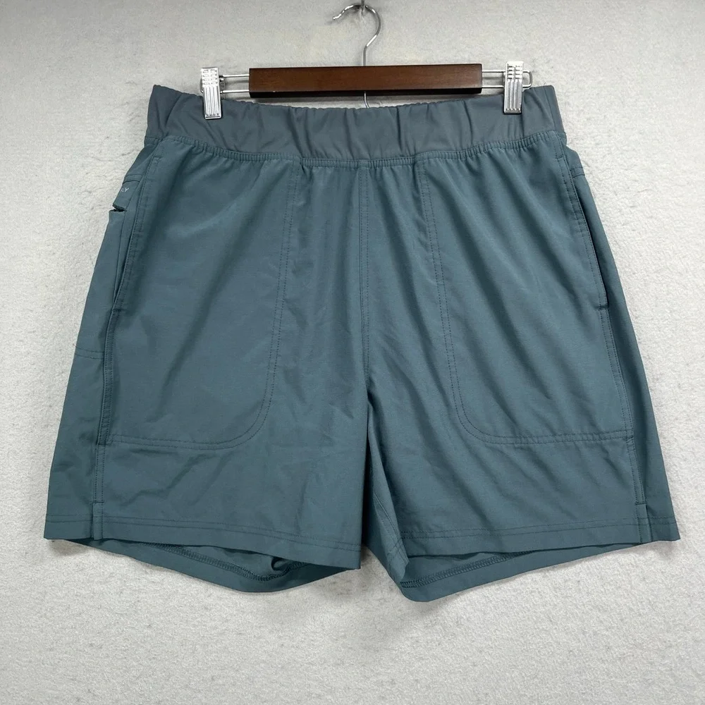 Free Fly Breeze Active Short Mens Large Blue Lined 5.5 Hiking Athletic Active